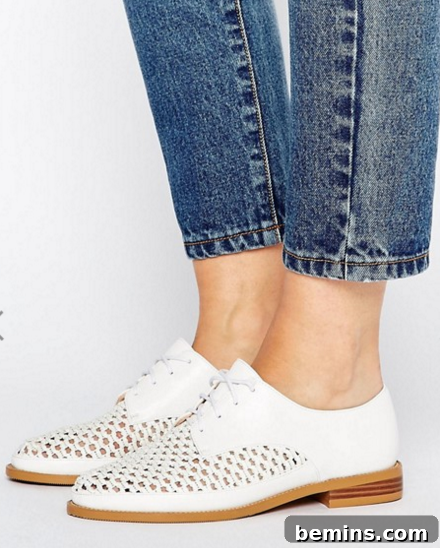 Lost Ink White Woven Lace-Up Flats