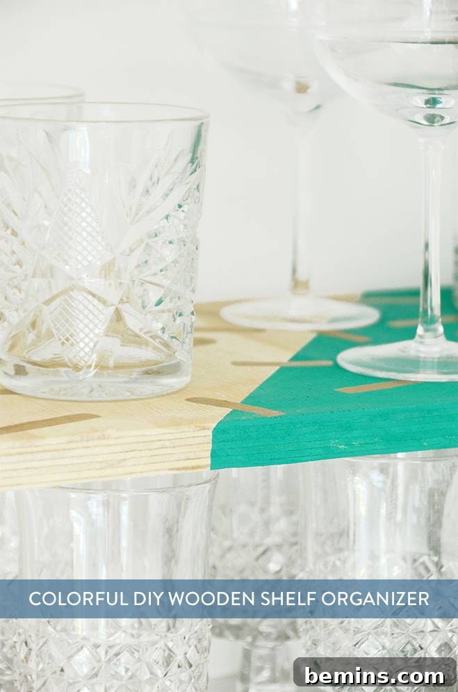 Share Your DIY Wooden Shelf Organizer on Pinterest!