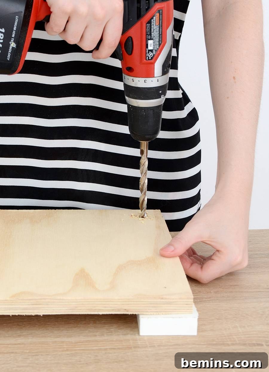 Drilling Holes for Dowel Rods