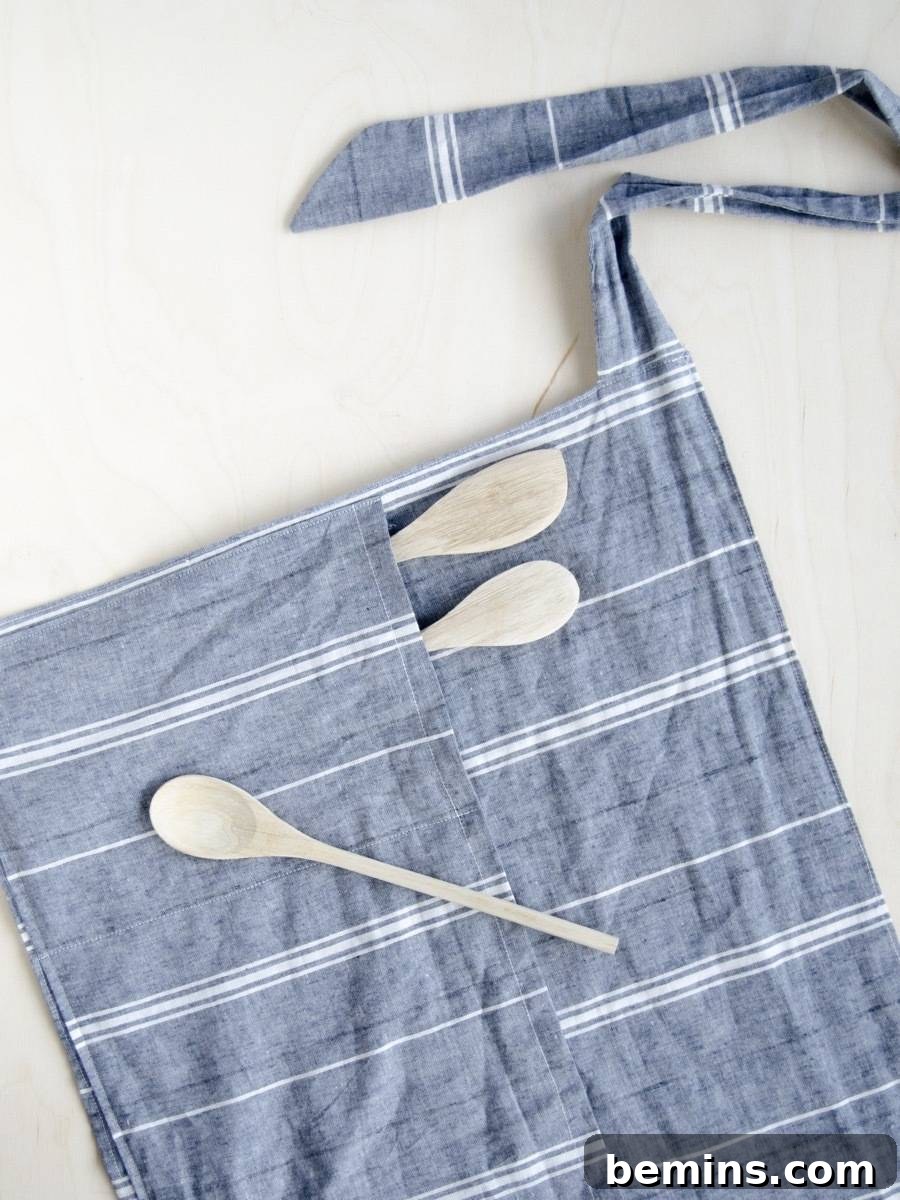 How to sew a short apron