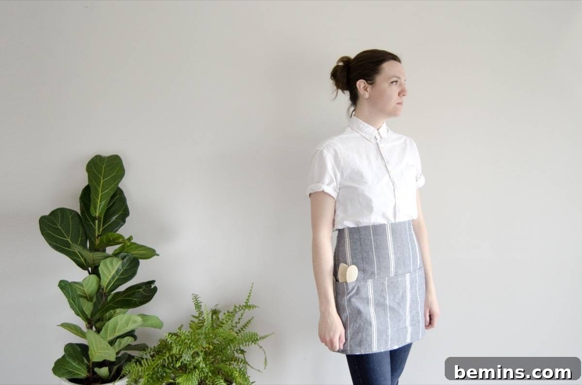 How to make a simple half apron in half an hour