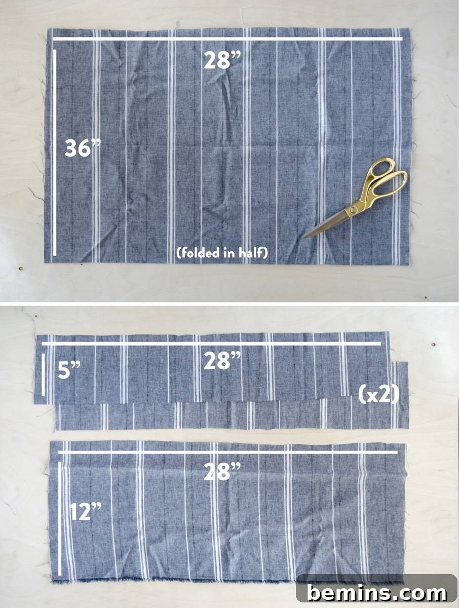 Half apron tutorial measurements