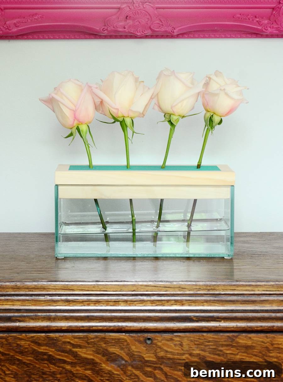 DIY Glass Trough Vase Construction