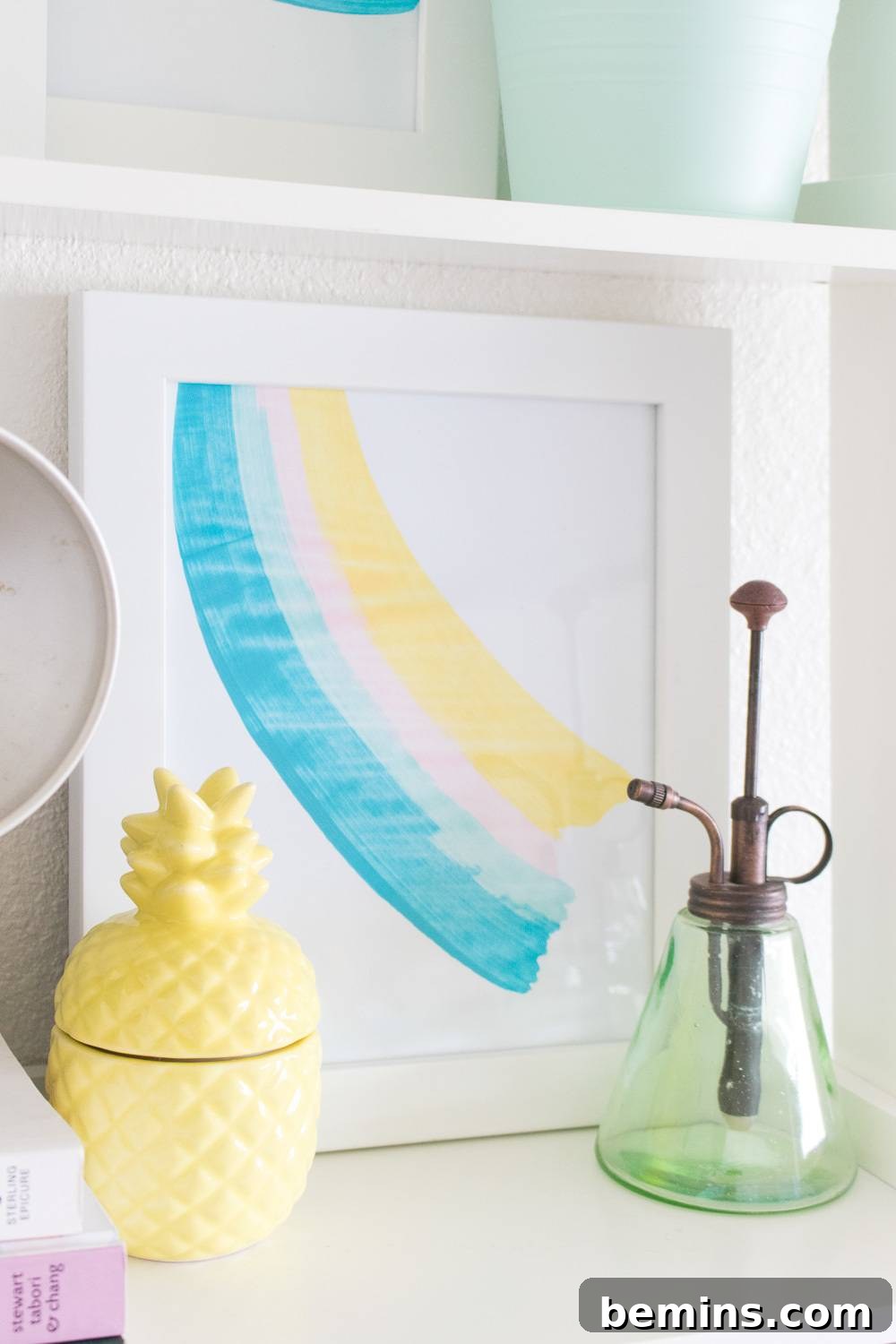 Simple Paint Scrape Art: Finished paint scrape art