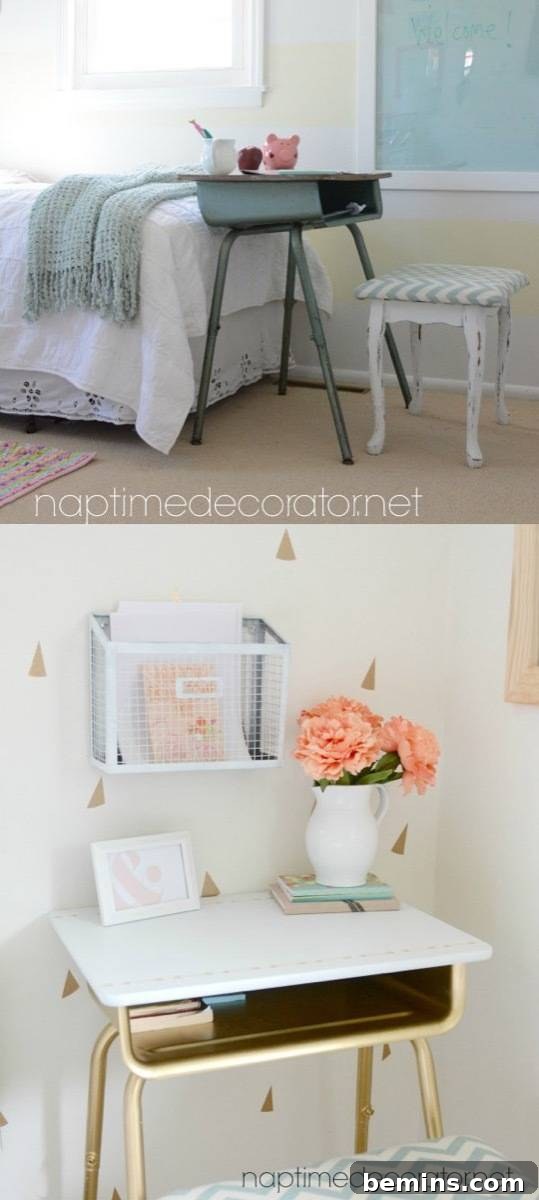 Furniture Transformation Ideas: 67 Stunning Before & After Projects 15 $10 desk with spray paint makeover
