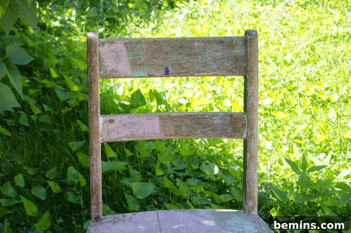 Furniture after paint stripping
