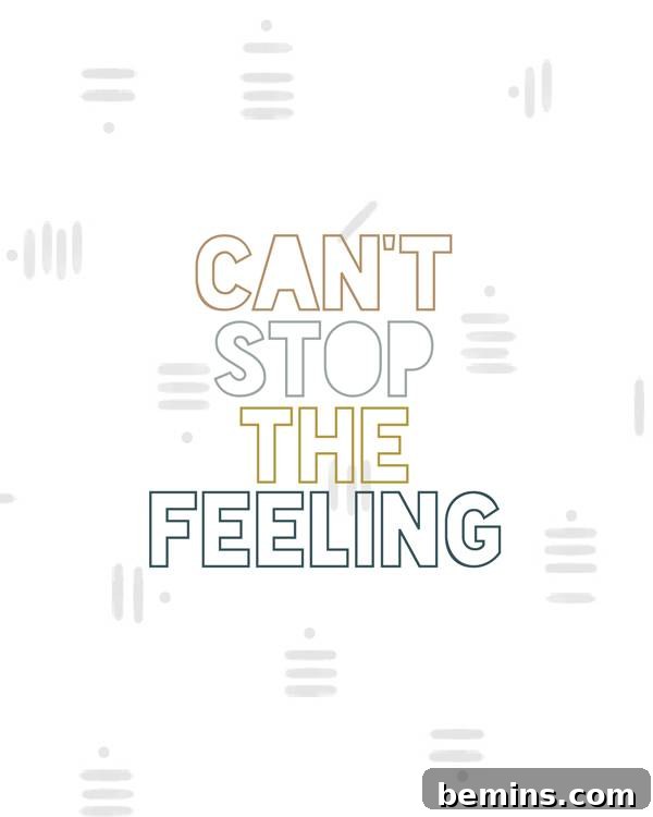Can't Stop the Feeling Typographic Print