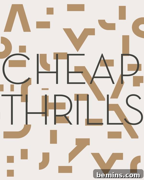 Cheap Thrills Typographic Print