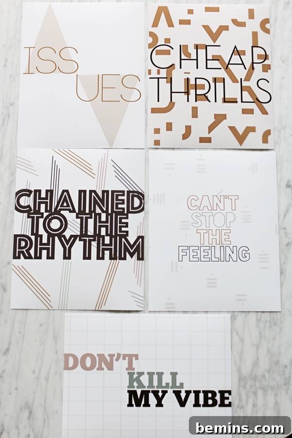 Summer Inspired Typography Prints