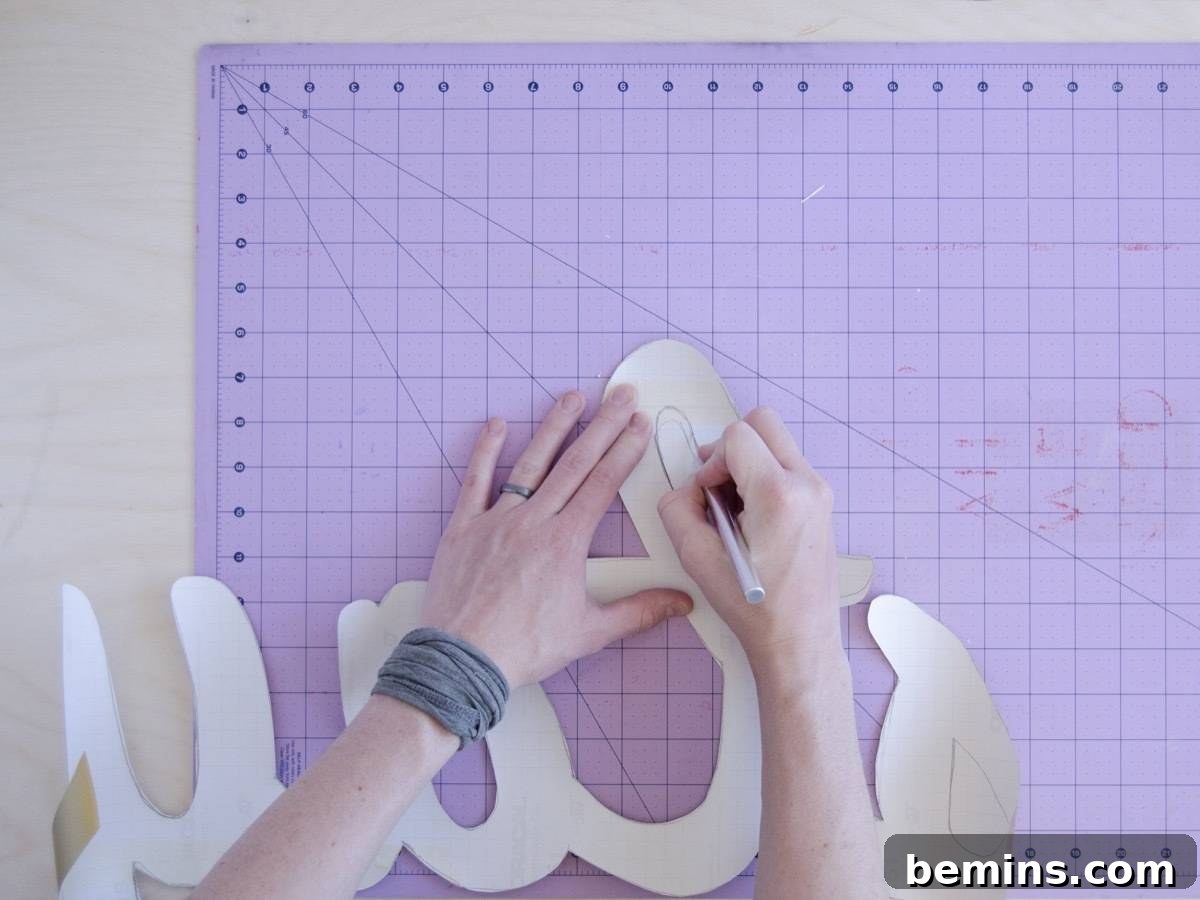 Using a craft knife for intricate cutting