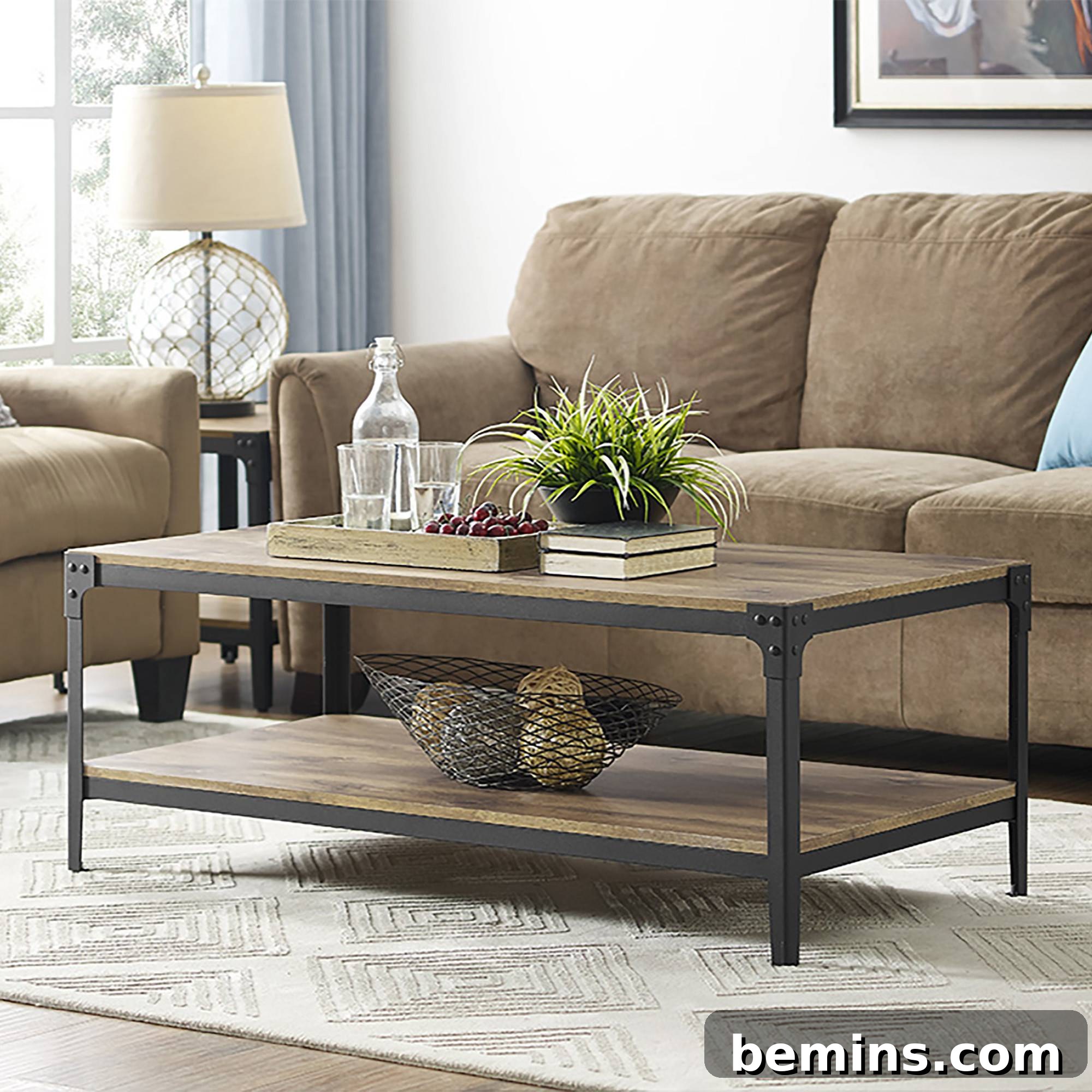 Arboleda Rustic Wood Coffee Table