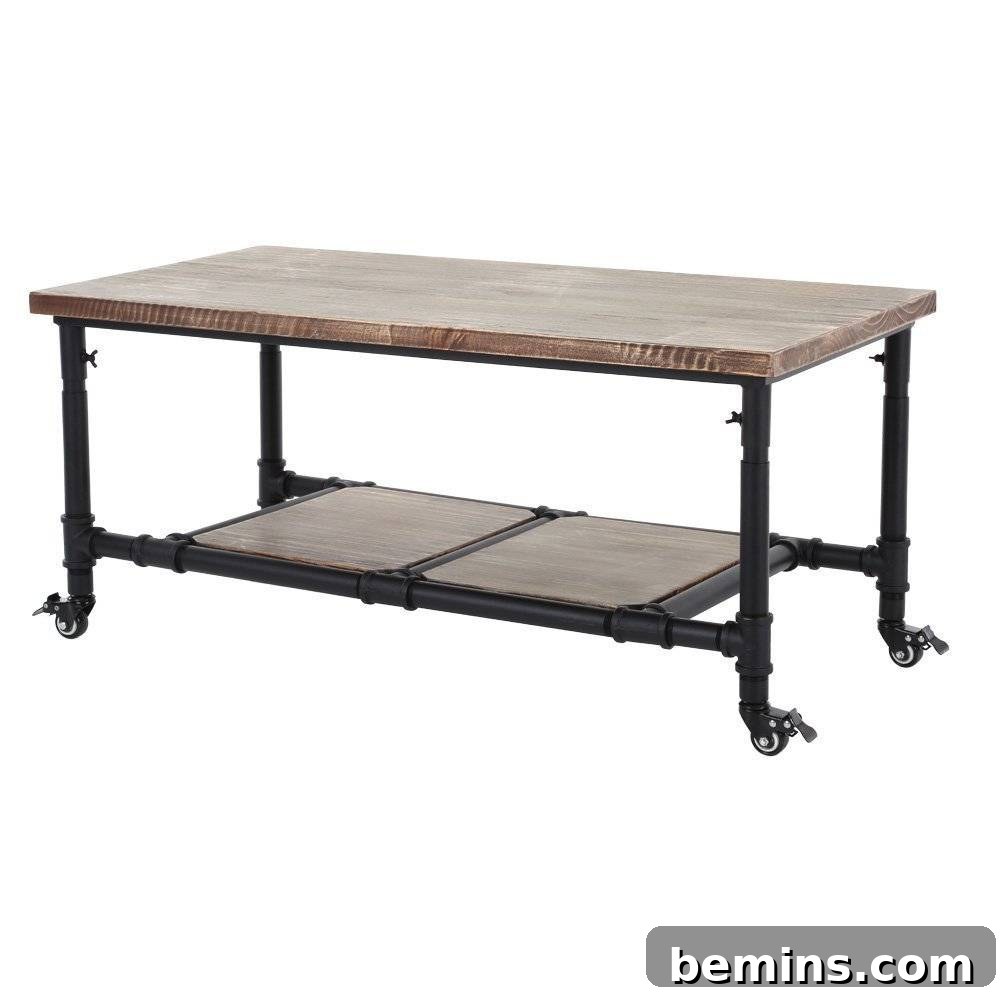 iKayaa Wood Coffee Table