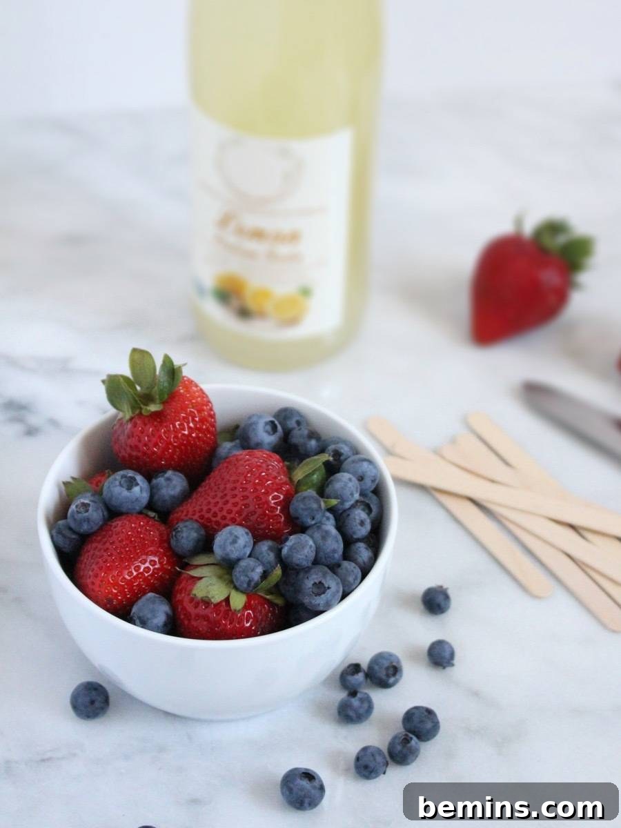 Patriotic Pops: Festive Frozen Treats for Everyone 10 Kid-friendly berry popsicles with lemon Italian soda