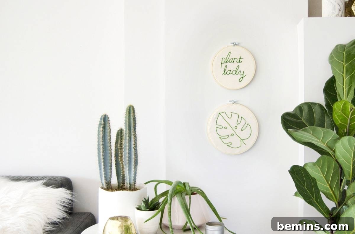 DIY easy wall art using a punch needle
