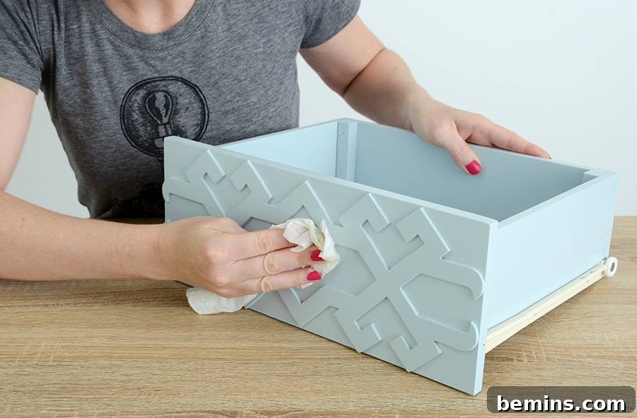Materials needed for the nightstand makeover