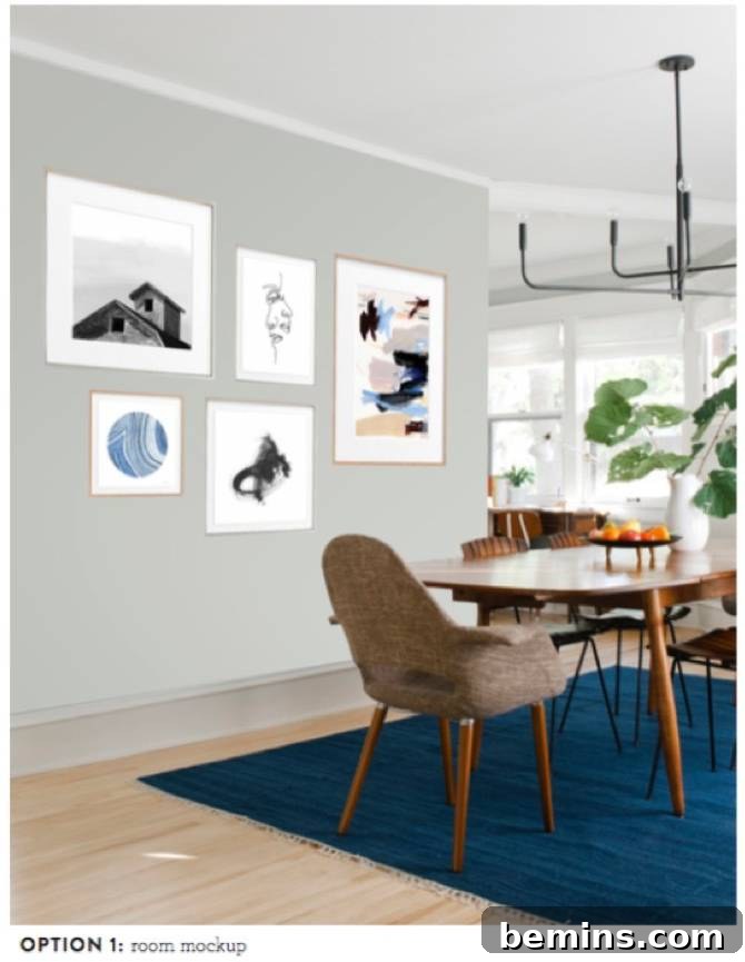 Dining Room Art Accent Wall: Curbly + Minted Collaboration
