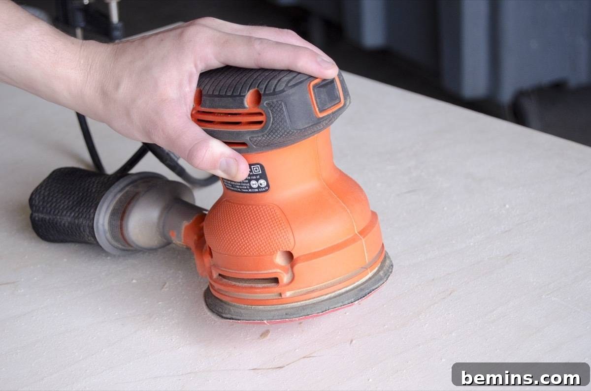 Sanding the Tabletop