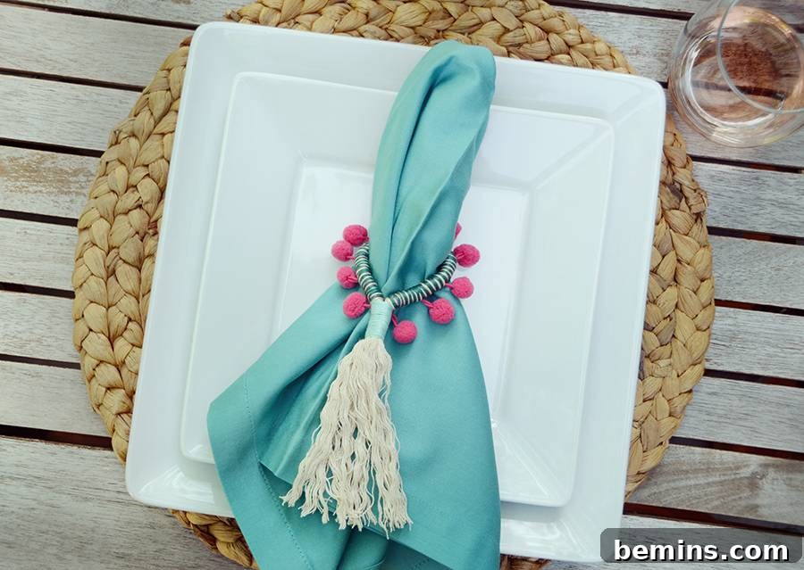 DIY Boho Chic Tassel Napkin Rings - Customization Ideas