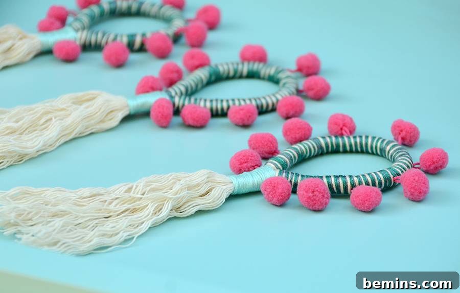 DIY Boho Chic Tassel Napkin Rings - Table Setting Inspiration