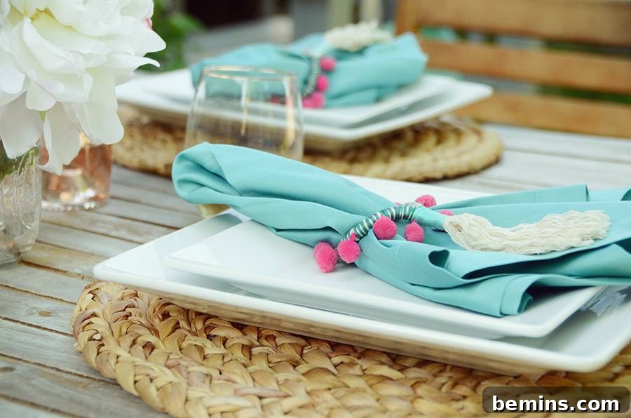 DIY Boho Chic Tassel Napkin Rings