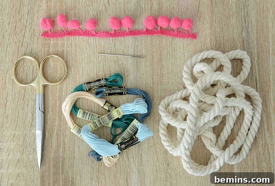 DIY Boho Chic Tassel Napkin Rings - Materials