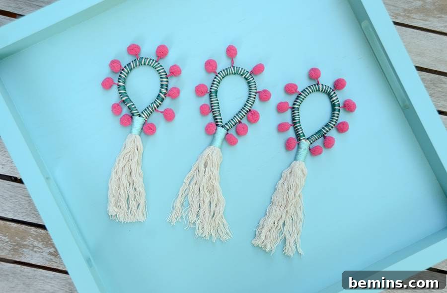 DIY Boho Chic Tassel Napkin Rings - Creating the Tassel Fringe