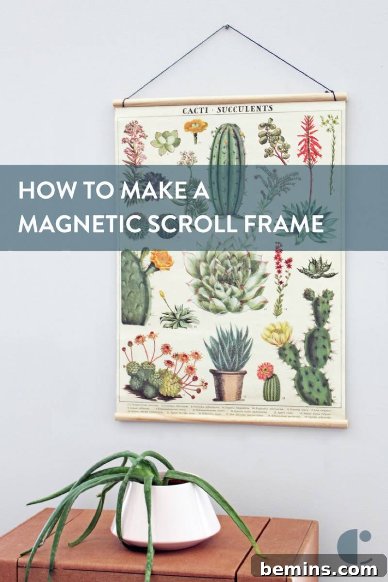 DIY Hanging Poster Frame - Share on Pinterest!