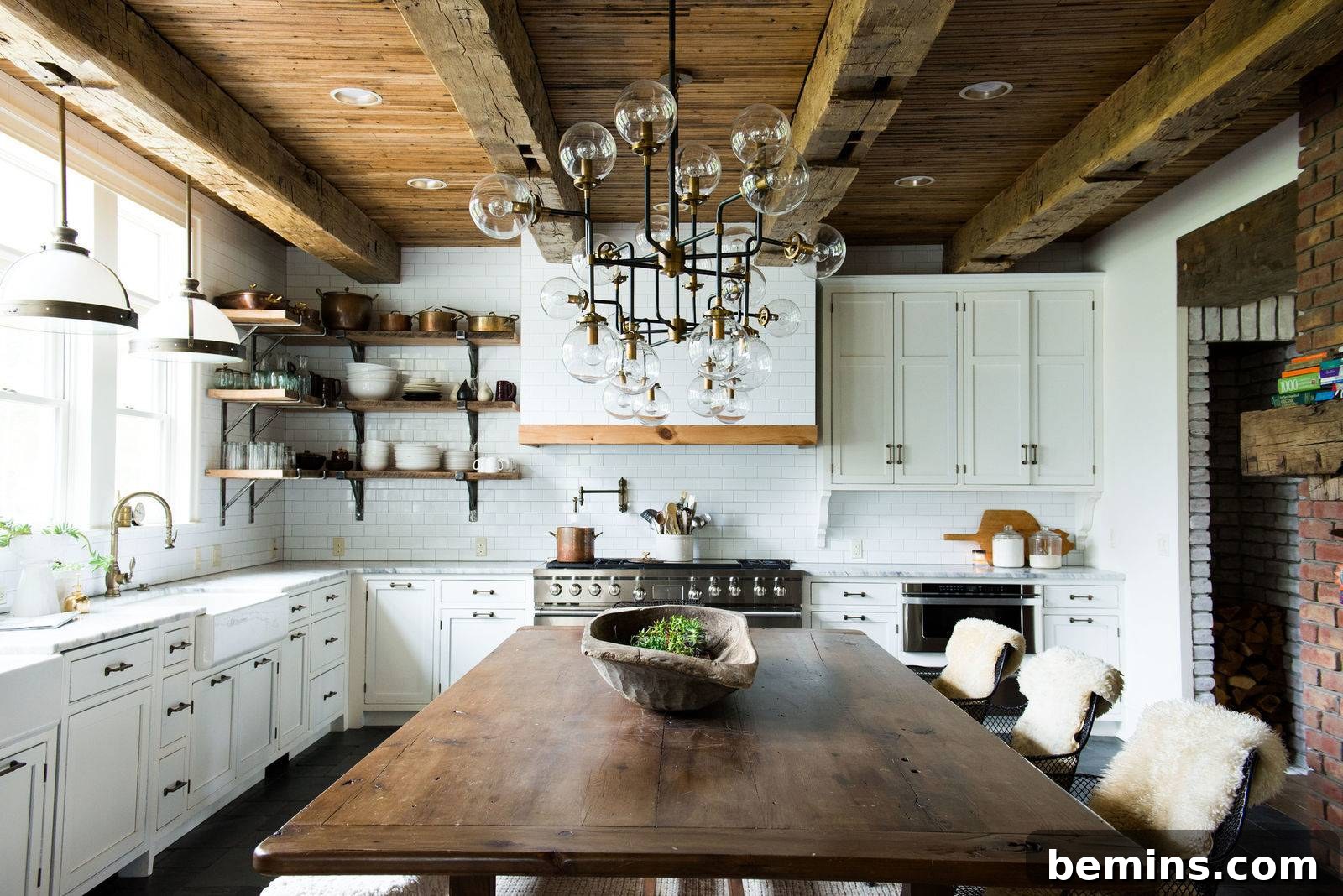 Vintage Light Fixture in a Contemporary Room
