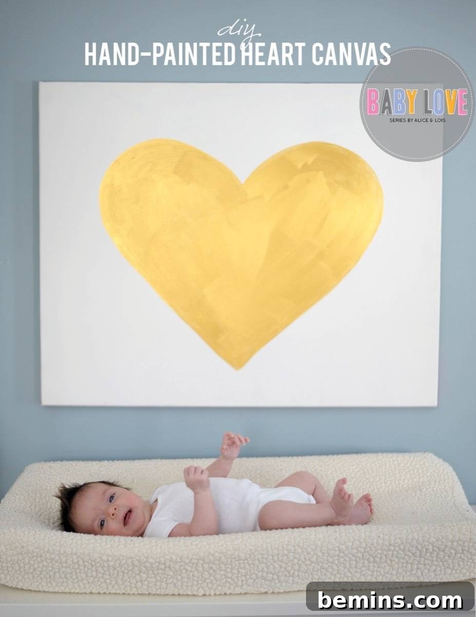 75 DIY Decor Projects to Delight Your Kids 12 Giant Gold Heart