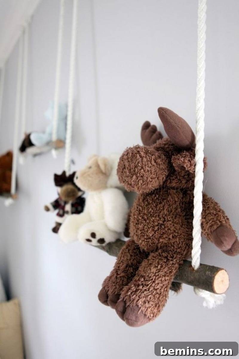75 DIY Decor Projects to Delight Your Kids 20 Tree Branch Swings