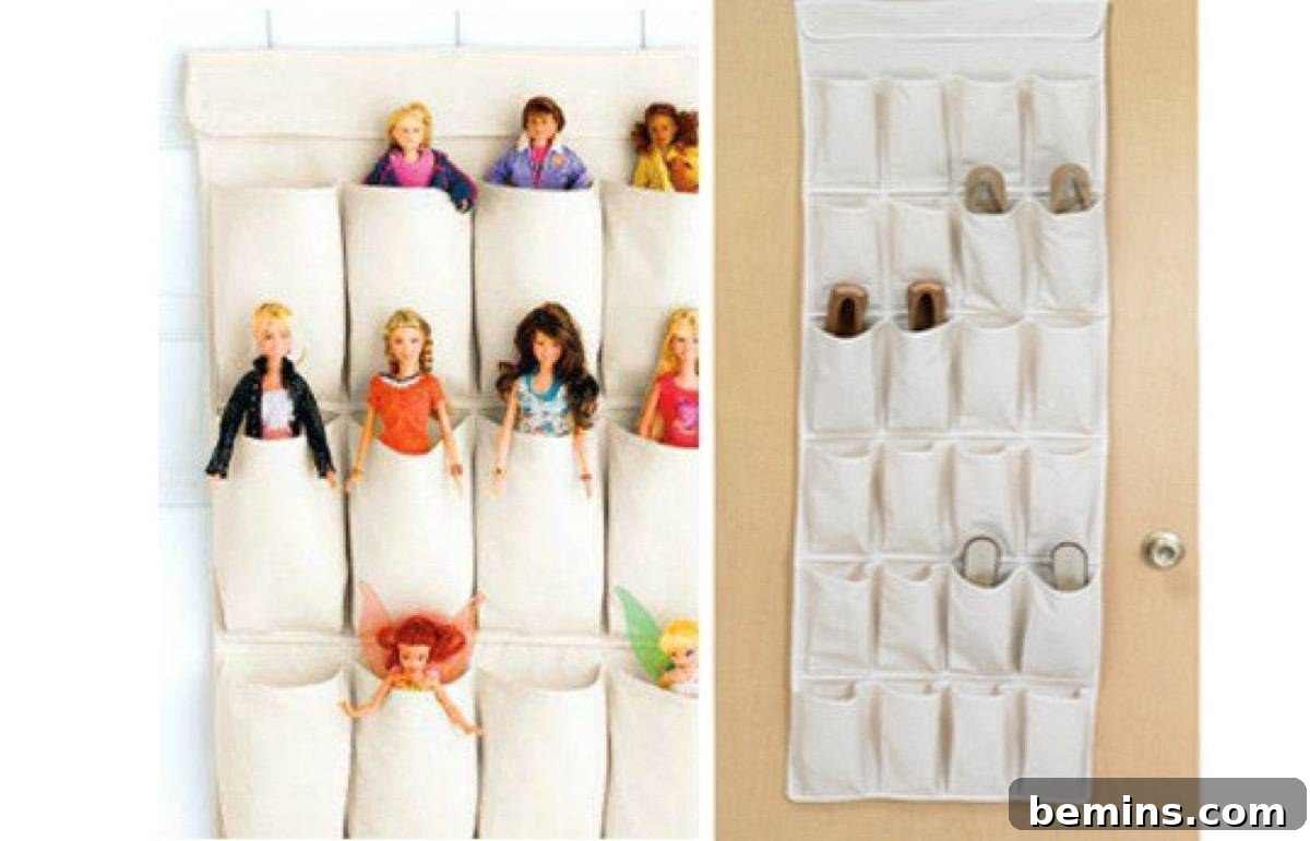 75 DIY Decor Projects to Delight Your Kids 21 Shoe Organizer for Dolls