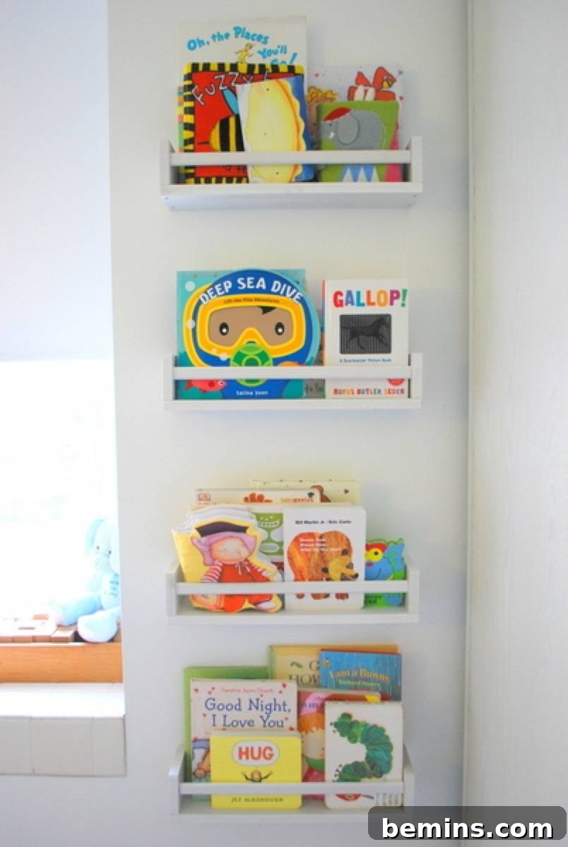 75 DIY Decor Projects to Delight Your Kids 33 IKEA Spice Rack Shelves