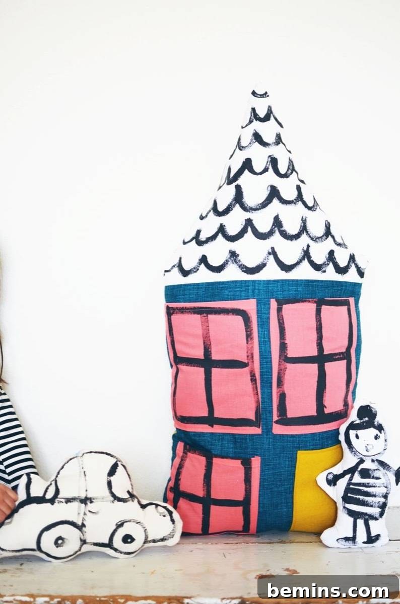 75 DIY Decor Projects to Delight Your Kids 40 Dollhouse Pillow