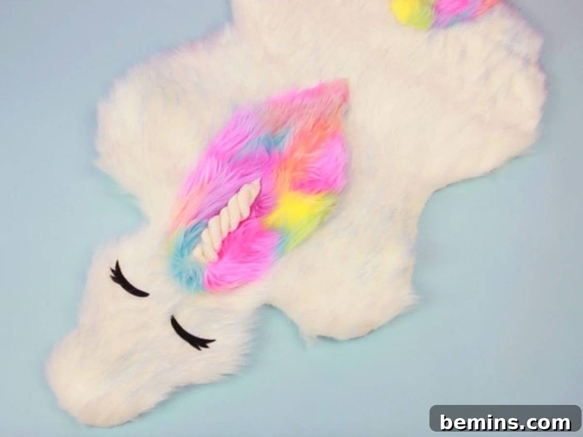 75 DIY Decor Projects to Delight Your Kids 42 Unicorn Throw Rug
