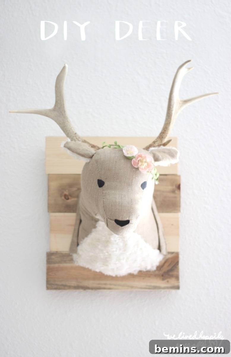 75 DIY Decor Projects to Delight Your Kids 6 Faux Deer Head