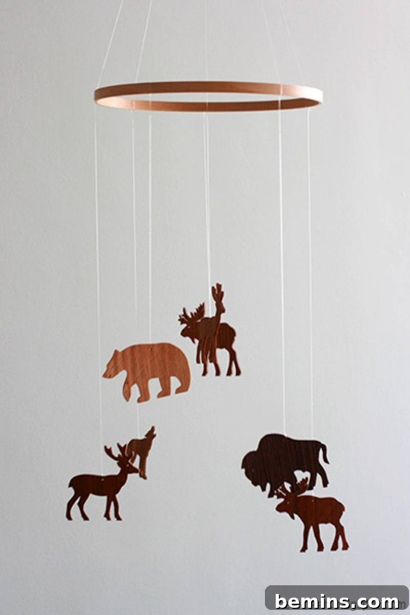 75 DIY Decor Projects to Delight Your Kids 53 Woodland-creature mobile