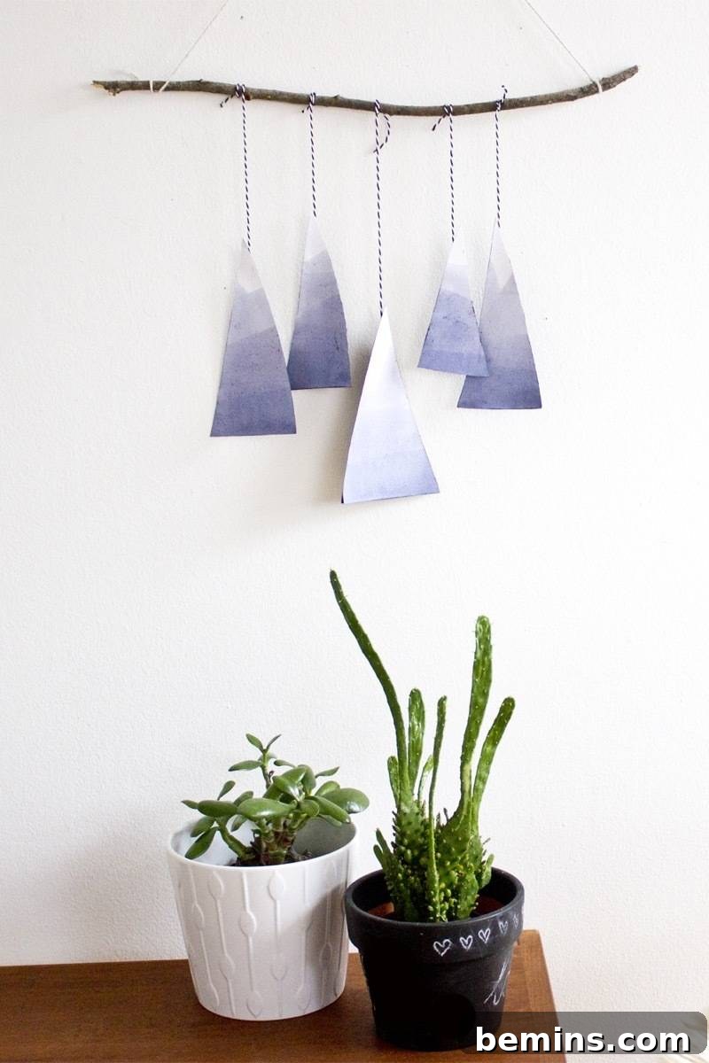 75 DIY Decor Projects to Delight Your Kids 54 Watercolor Wall Hanging