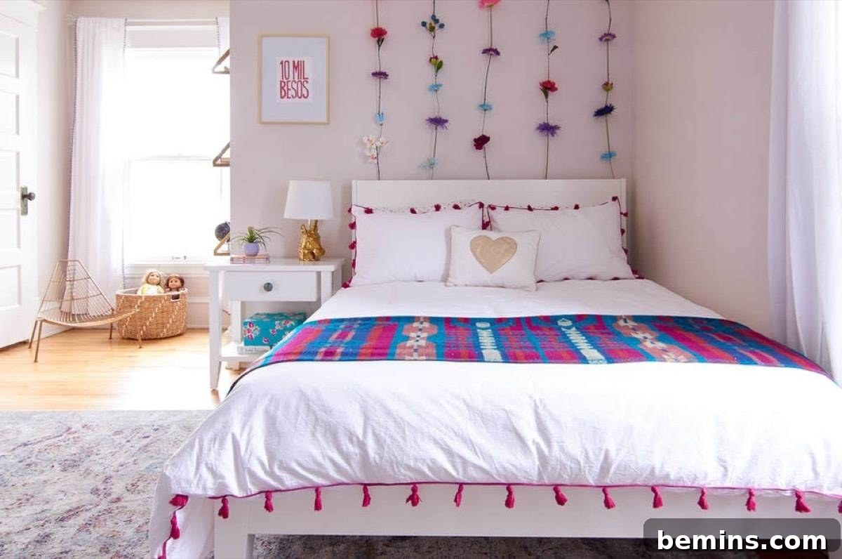 75 DIY Decor Projects to Delight Your Kids 60 flower wall garland