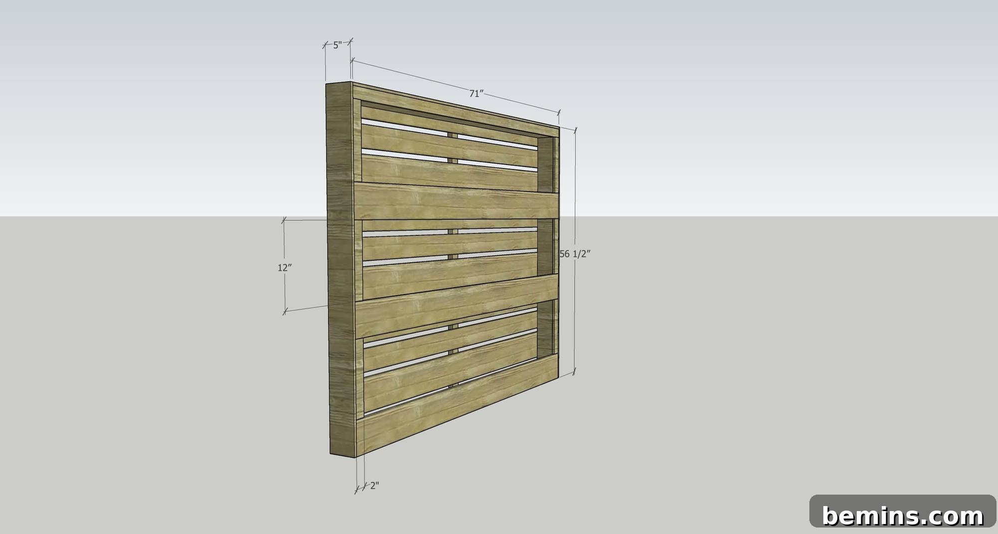 Measurements of a wooden pallet