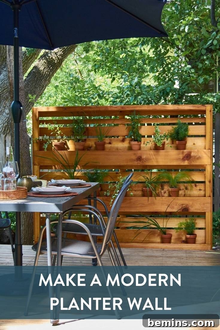 DIY Modern Planter Wall