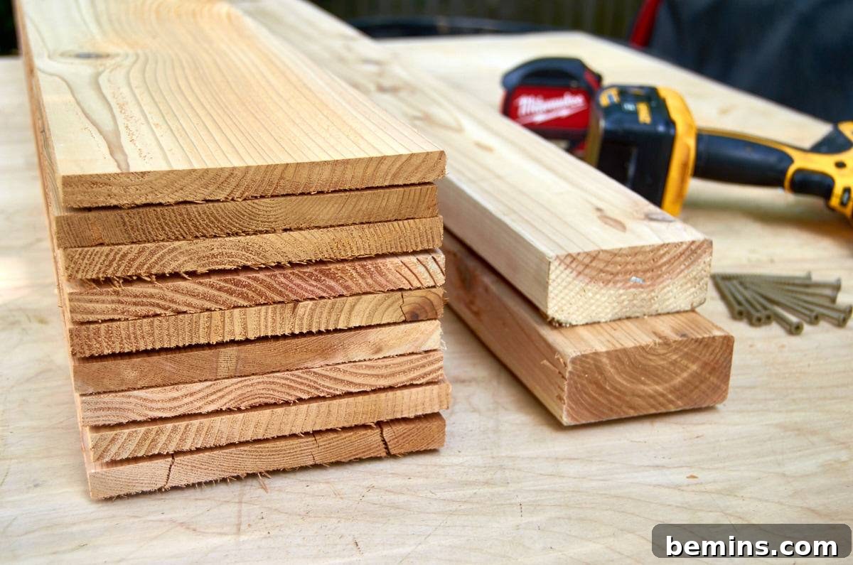 cedar fence pickets planed down, materials for privacy wall