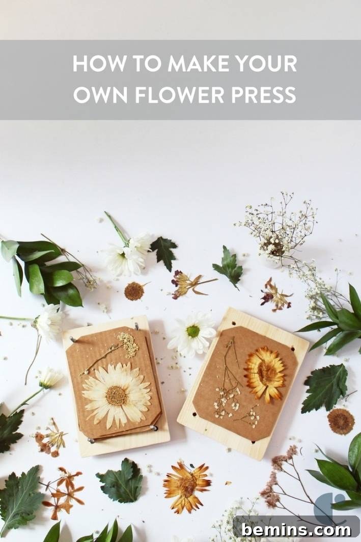 Learn how to make a beautiful DIY flower press for kids
