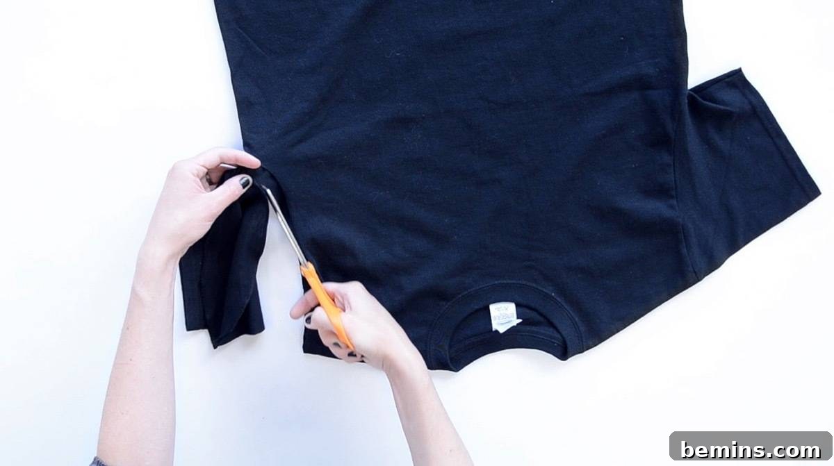 Three Creative T-Shirt Transformations 12 How to transform a regular t-shirt into a muscle tee shirt