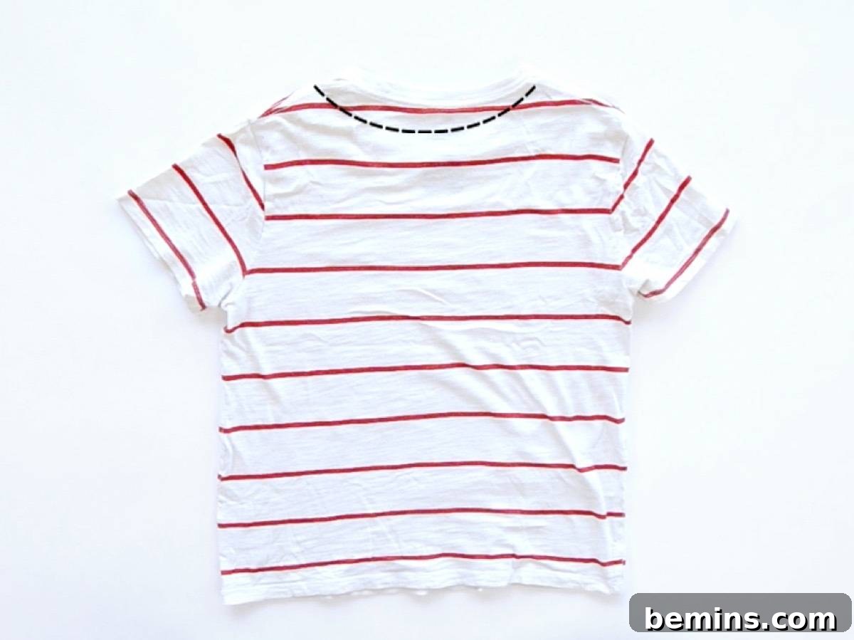 Three Creative T-Shirt Transformations 4 How to transform a regular t-shirt into a scoop neck shirt with just scissors