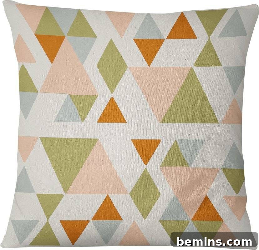 Geometric outdoor pillow