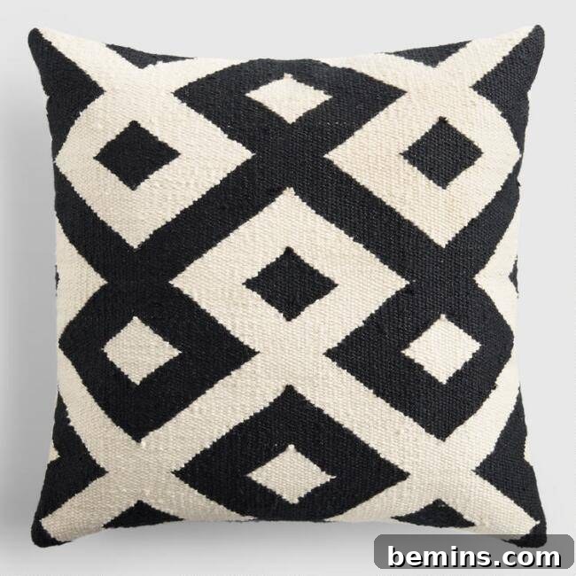 Graphic outdoor pillow