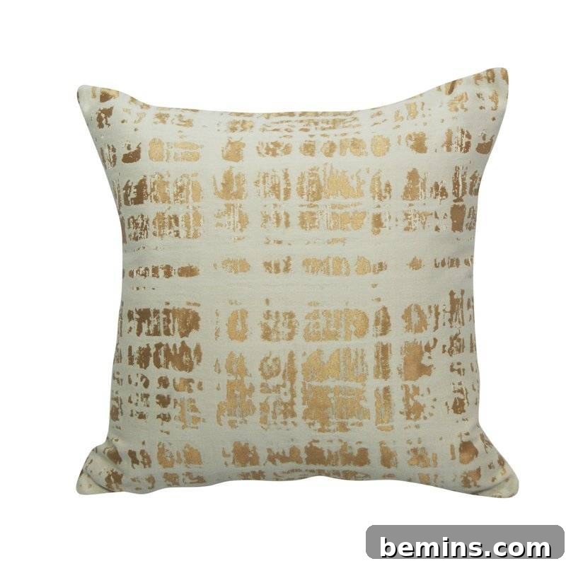 Gold outdoor pillow
