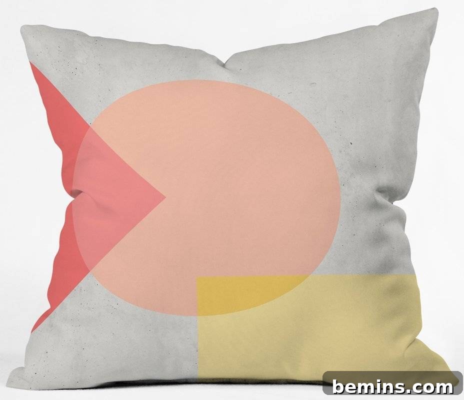 Modern edge outdoor pillow