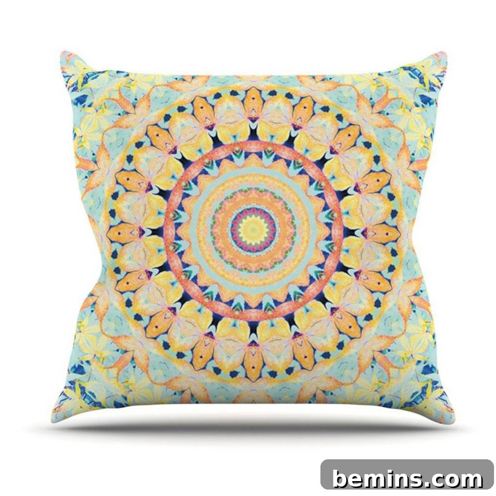 Psychedelic feel outdoor pillow