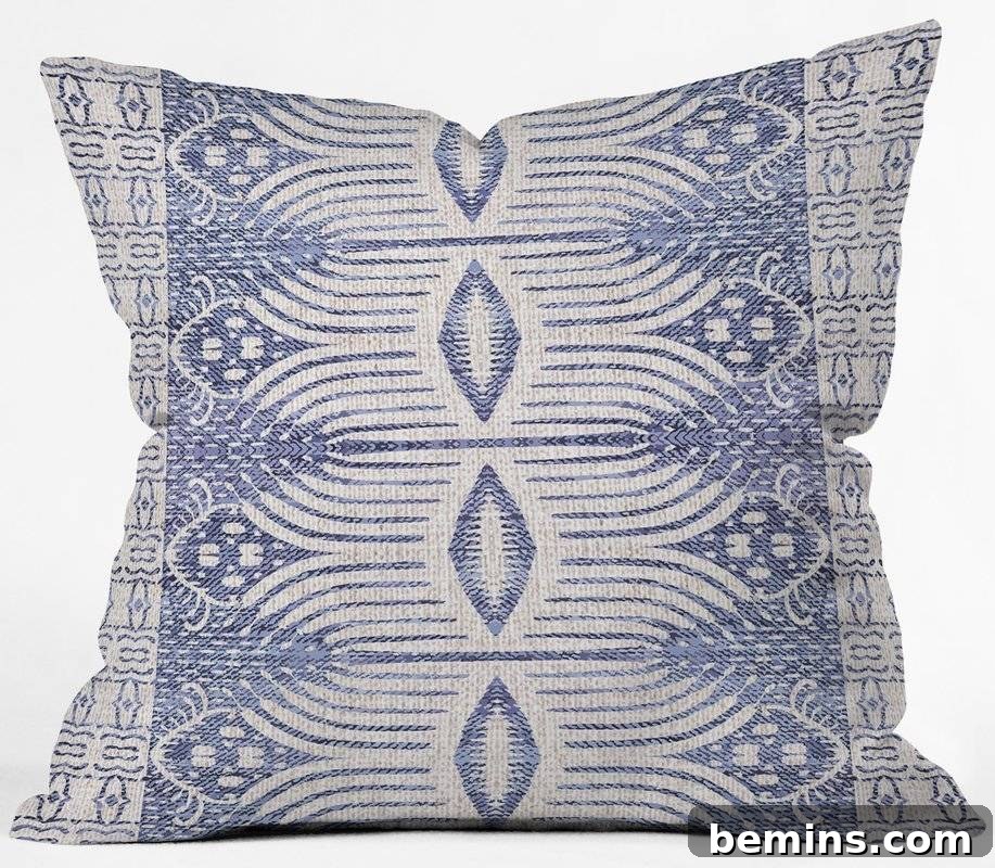 Boho chic outdoor pillow